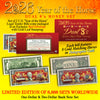 2026 YEAR OF THE HORSE $1 & $2 Lunar New Year Set - DUAL 8’s GOLD HORSES in Red Envelope Ltd. 8,888 Sets