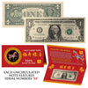 2026 CNY Chinese YEAR of the HORSE Lucky Money S/N 88 U.S. $1 Bill w/ Red Folder