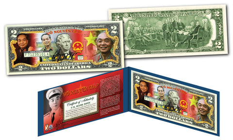 VO NGUYEN GIAP * Vietnam Icon & General * Official U.S. Genuine Legal Tender U.S. $2 Bill