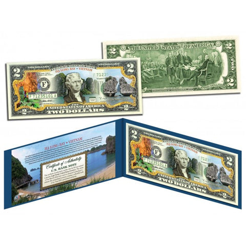 VIETNAM - HA LONG BAY - U.S. $2 Bill Genuine Legal Tender Two Dollar