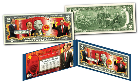 TRAN DAI QUANG * President of Vietnam * Official U.S. Genuine Legal Tender U.S. $2 Bill