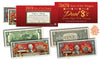 2024 YEAR OF THE DRAGON $1 & $2 Lunar New Year Set - DUAL 8’s GOLD DRAGONS in Red Envelope Ltd. 8,888 Sets