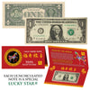 2026 CNY Chinese YEAR of the HORSE Lucky Money STAR NOTE U.S. $1 Bill w/ Red Folder